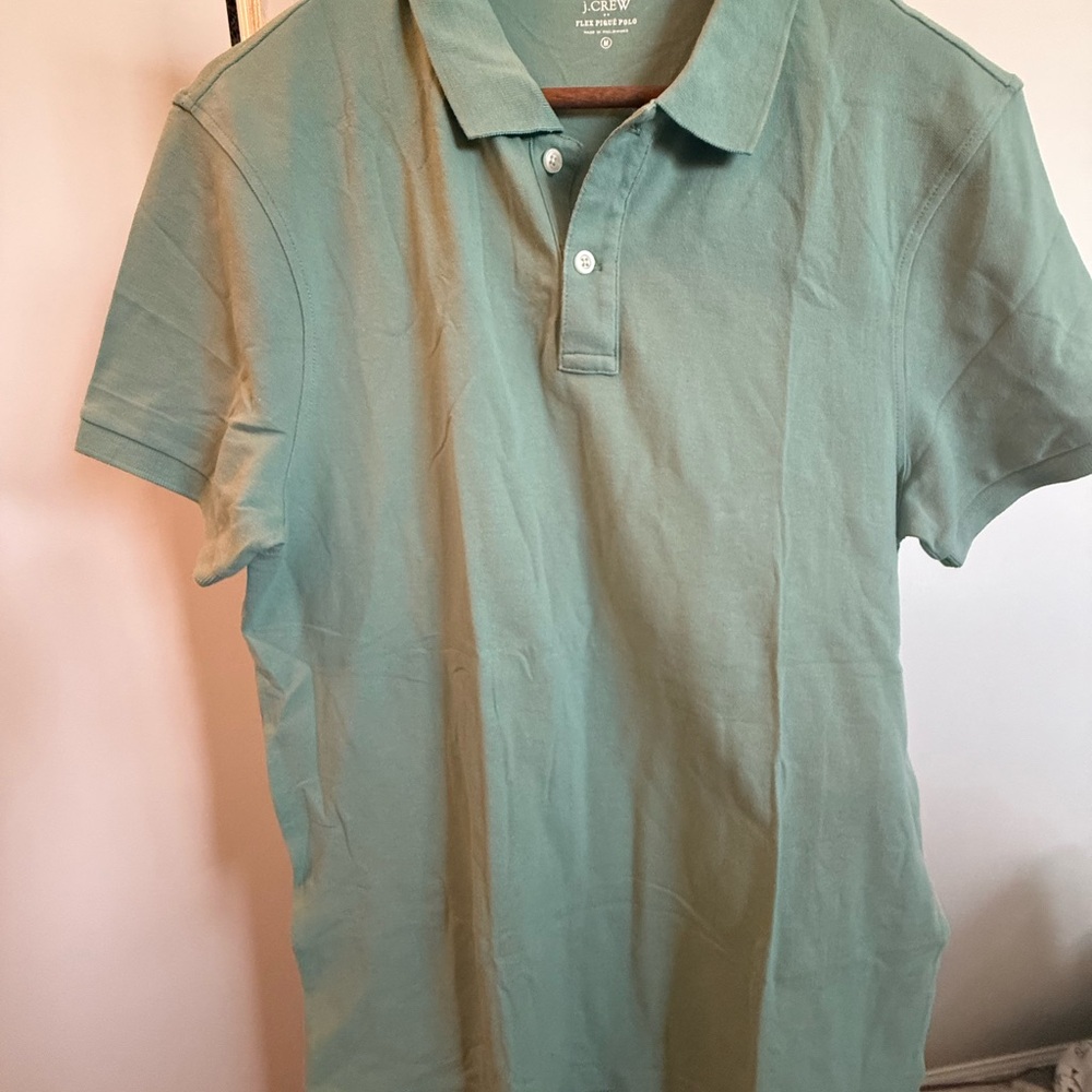 J Crew Men's Sage Green Polo Shirt